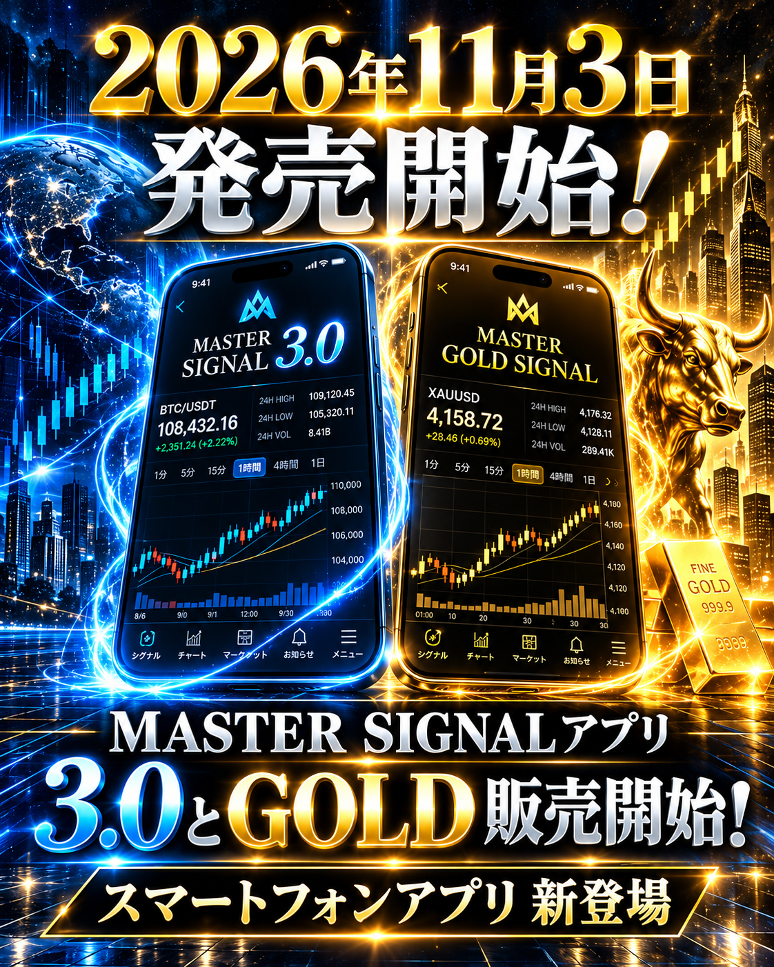 2026年11月3日 MASTER SIGNAL 3.0とMASTER GOLD SIGNAL 発売開始
